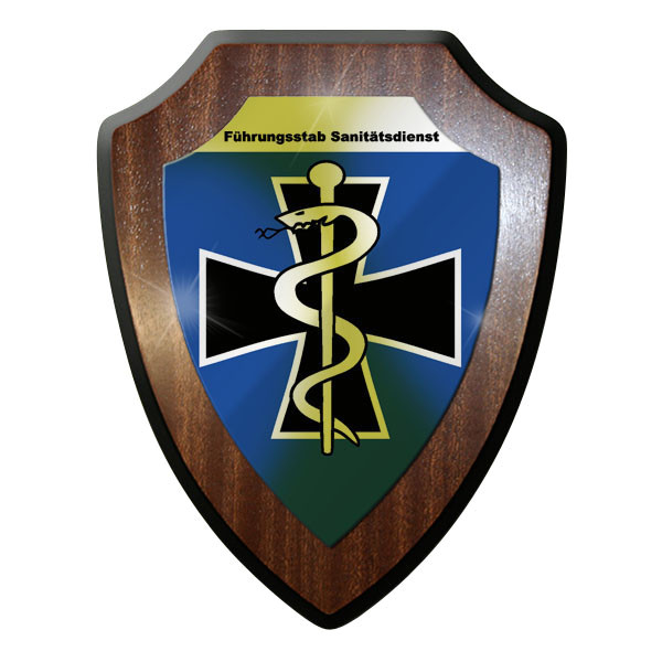 Wappenschild / Wandschild -Führungsstab Sanitätsdienst Stab Dienst BW #9628