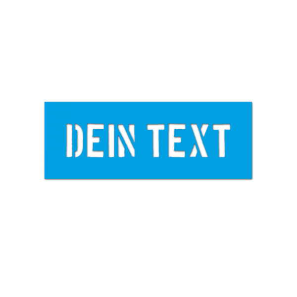 Lackierschablone Wunschtext Stencil Schablone DEIN TEXT 4 cm höhe #A6057