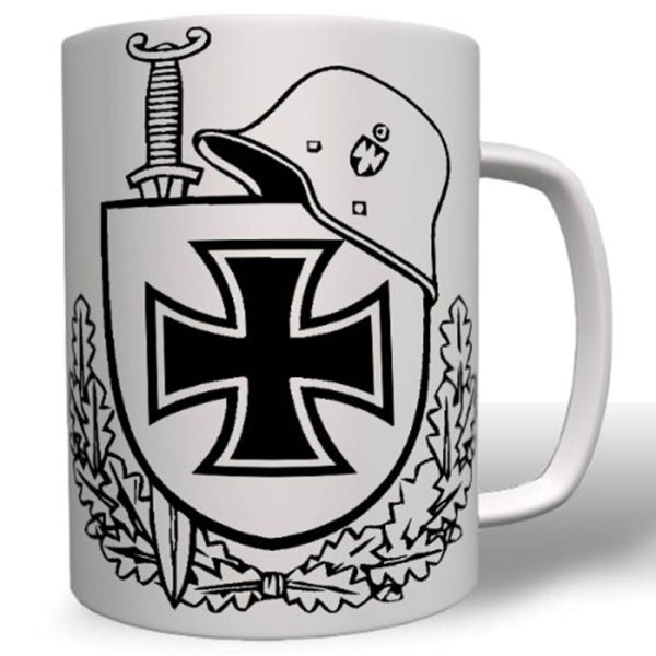 Stahlhelm m16ek Schwert Schild - Tasse Becher Kaffee #279