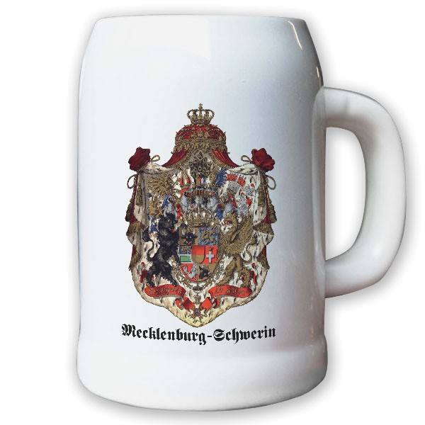 Krug / Bierkrug 0,5l - Mecklenburg-Schwerin Weimarer Republik Landeswappen #9475