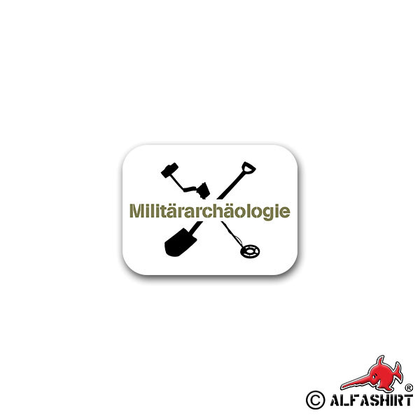 Sticker Military Archeology Field Research Finds Object 9x7cm A2483