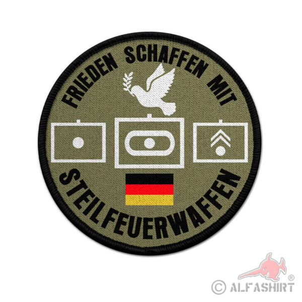Patch Frieden schaffen mit Steilfeuerwaffen Bundeswehr Panzer #40550