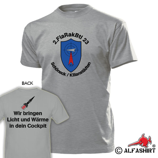 2 FlaRakBtl 23 Licht & Wärme Flugabwehrraketenbataillon BW T Shirt #15902