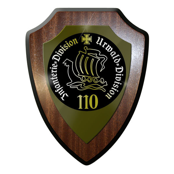 Wappenschild / Wandschild -110 Infanterie Division Die Urwald Division #9614