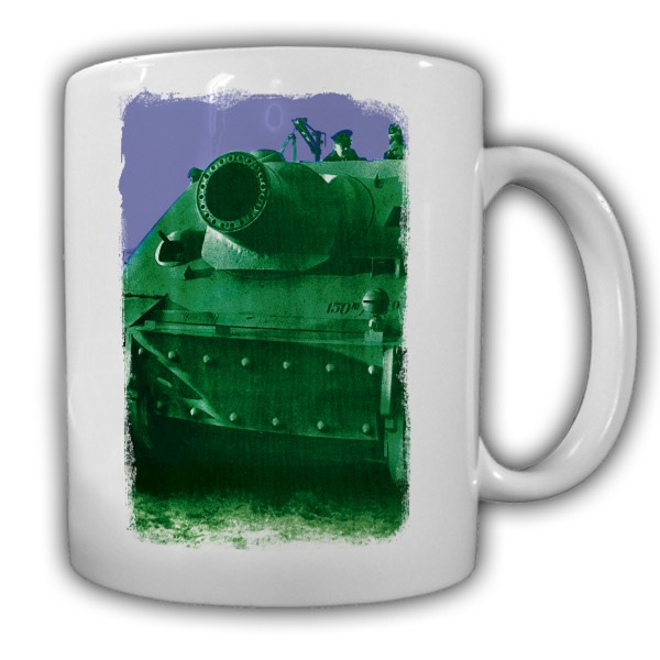 Tasse Panzer Kurzes Rohr Negativ Wh Deutschland Militär Heer #20980