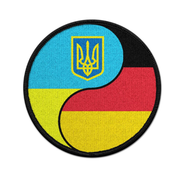 Patch / Aufnäher -Deutsch Ukrainisch Ying und Yang Konflikt Deutschland #12465
