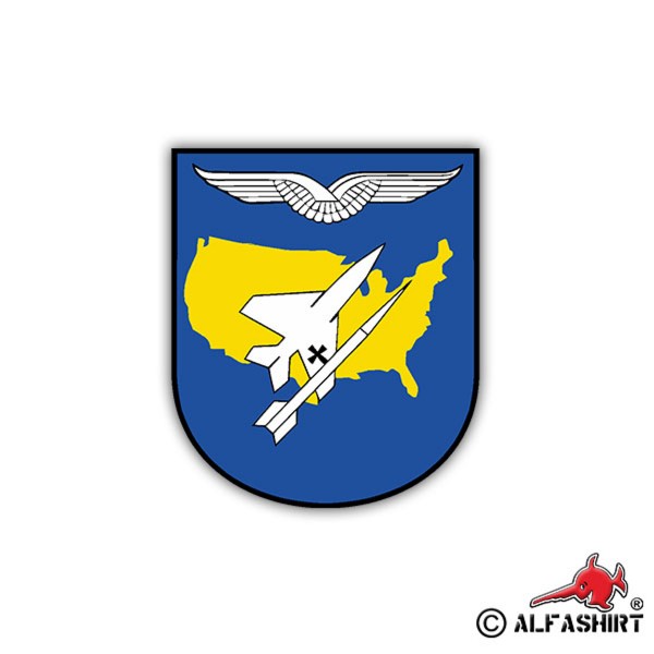 Sticker DtLwKdoUSCA Coat of Arms Badge Luftwaffe Kdo 6x7cm # A1013