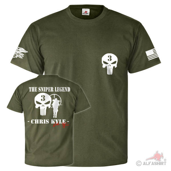 Sniper Legende Seal Team Three Kampfshirt Infidel T Shirt #26172