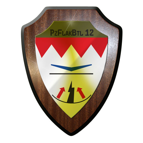 Wappenschild / Wandschild - PanzerFlakBataillon 12 PzFlakBtl Bundeswehr #8977