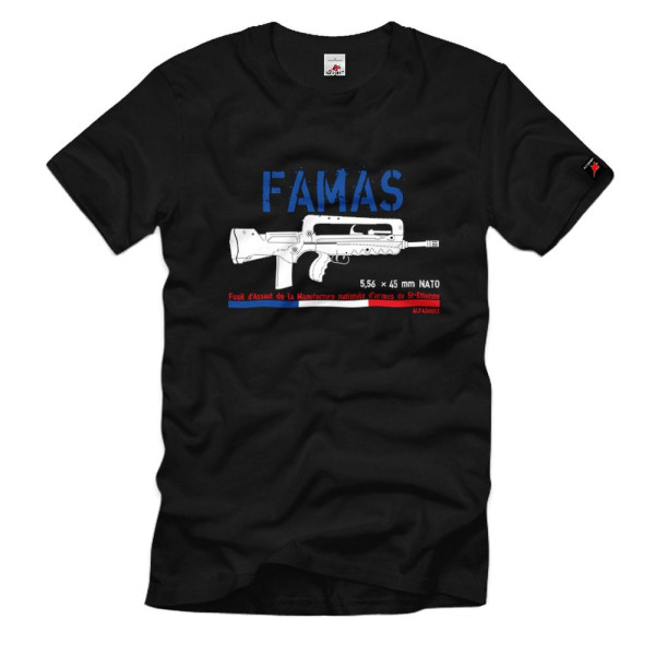 FAMAS Fusil d'Assaut Storm Rifle France Bullpup T Shirt # 26649