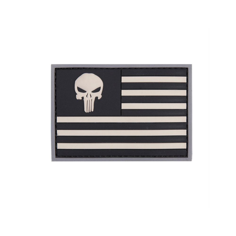 USA Punisher Patch 3D Rubber Amerika Navy Army Military US Fahne  5x7cm #22983 