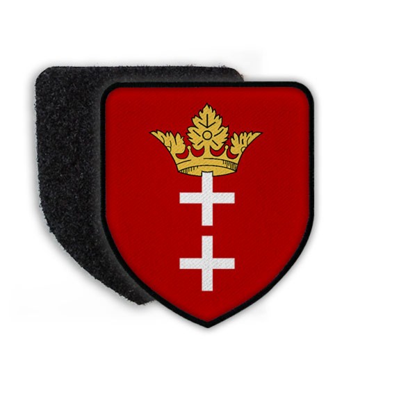 Patch Flagge von Danzig Wappen Zeichen Fahne Aufnäher Land Stolz Ehre #21839