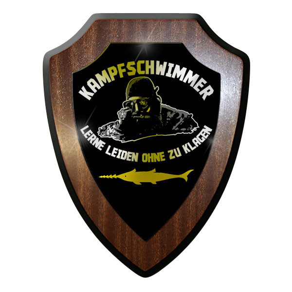 Wappenschild- Kampfschwimmer Kompanie Eckernförde Lerne Leiden Bundeswehr #9238