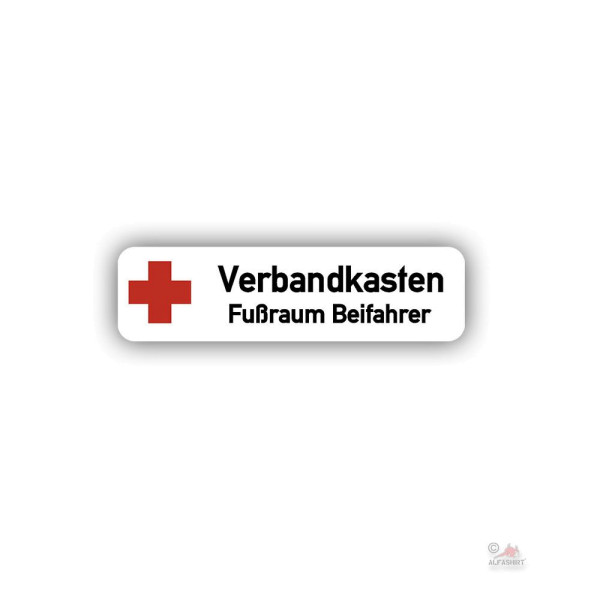 First Aid Kit Footwell Passenger Seat Wolf Bundeswehr Sticker 30x14cm # A4927