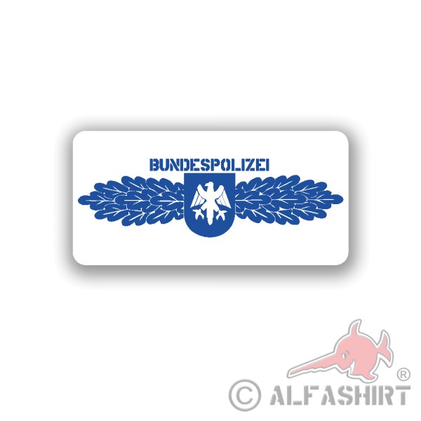 BUNDESPOLIZEI Badge TYP2 Sticker BPOL Federal Republic 10x5cm # A3735