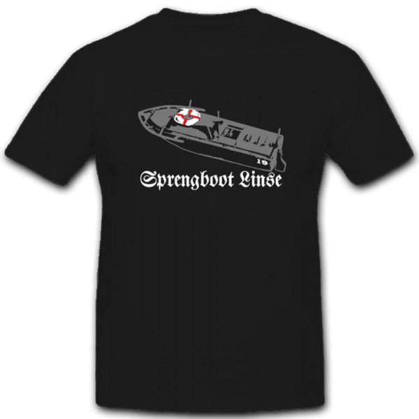 Sprengboot Linse Wh Wk Marine Boot Wappen Militär Meer - T Shirt #3018