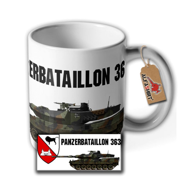 Tasse PzBtl 363 Panzerbataillon Kaffee Tee Becher Wappen Abzeichen #36104