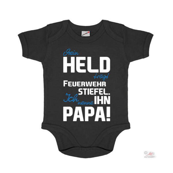 Baby Body Mein Held der Papa Feuerwehr Stiefel Nachwuchs Geschenk #27847