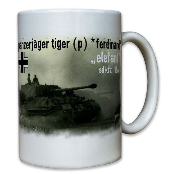 Panzerjäger Ferdinand Elefant Wh Panzer Schwerer Jagdpanzer Sd - Tasse #7856