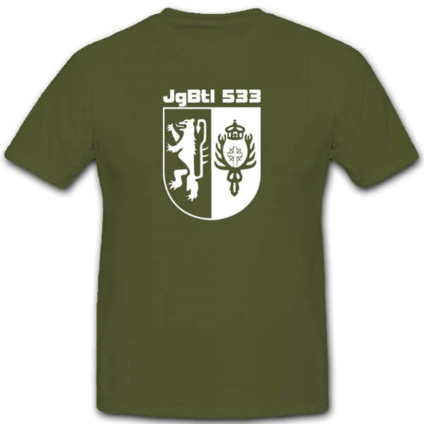 Jägerbataillon 533 Bundeswehr Einheit Düren JgBtl533 Wappen T Shirt #3096