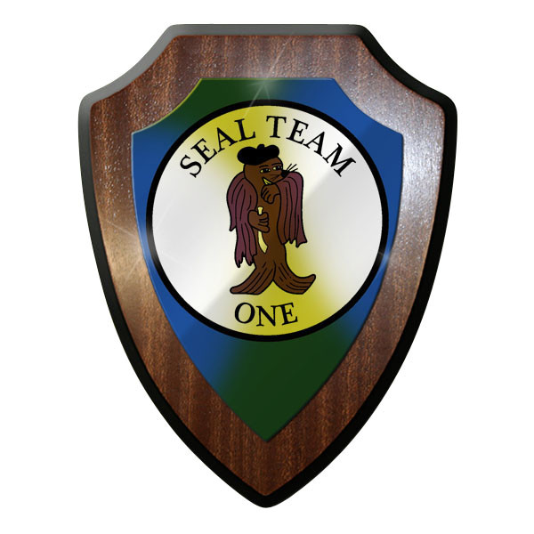 Wappenschild / Wandschild -SEAL Team 1 Spezialkräfte USA Us Navy Sof Socom #9860