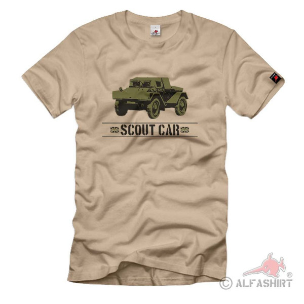 Scout Car BA Ferret Frettchen Britischer Radpanzer Army Armoured - T Shirt #604