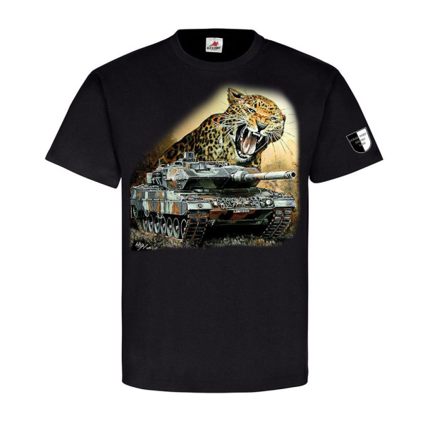 Lukas Wirp Leo 2 mit Leopard Panzer Bundeswehr Gemälde Militär T Shirt #23392