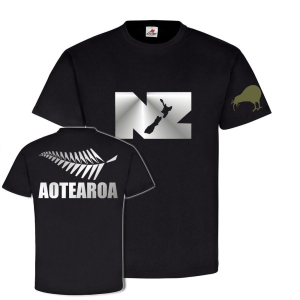 Aotearoa New Zealand New Zealand Fern Coat Emo Homeland Coat of Arms - T Shirt # 18480