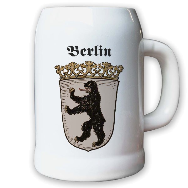 Krug / Bierkrug 0,5l - Berlin Stadtwappen berliner Bär Landeswappen Wappen #9462