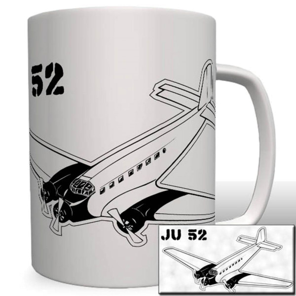 JU 52 Tante JU Flugzeug Luftwaffe - Tasse Becher Kaffee #3216