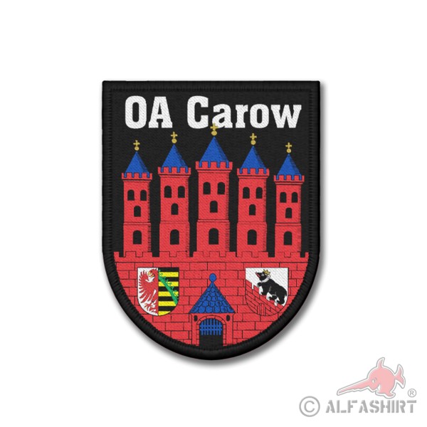 Patch OA Carow Sachsen Anhalt Wappen Karow Ortschaft Stadt 9x7cm #36891