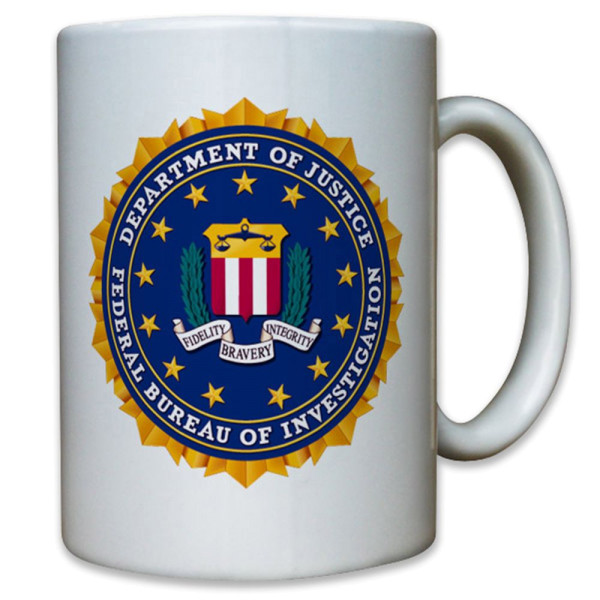 FBI Abzeichen Wappen Bundespolizei USA Amerika Emblem- Tasse #12602
