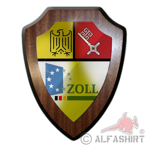 Wappenschild -Zoll Bremen Zollfahnung Amt Wappen Abzeichen Emblem #12722