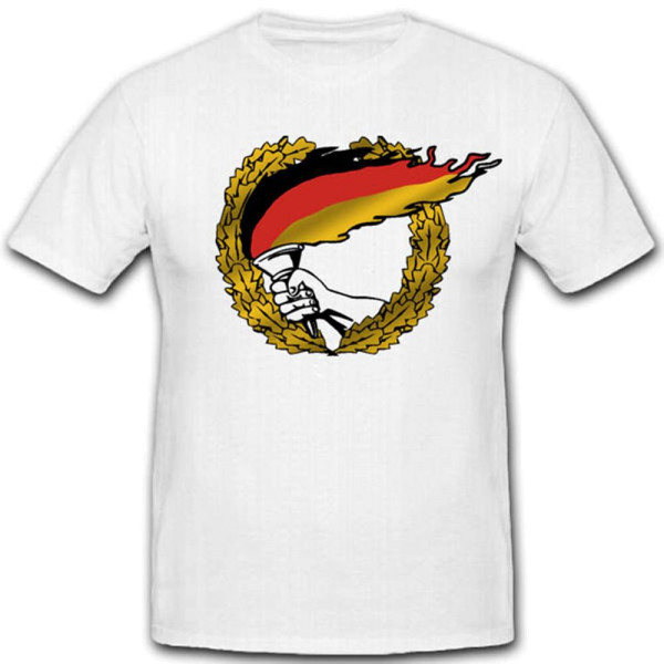 Flagge BRD Fahne Deutschland Fackel Heimat Wappen Hand Abzeichen - T Shirt #3085