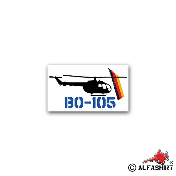 Sticker Bo 105 Helicopter Army Pilot Heli Pilot 12x7cm A2385