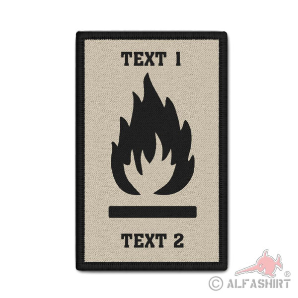 Patch Extremely Flammable Hazard Statement Personalized Fire #41104