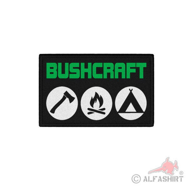 Patch Bushcraft Outdoor Survival Zelten Feuer Axt Abenteuer Wald #39651