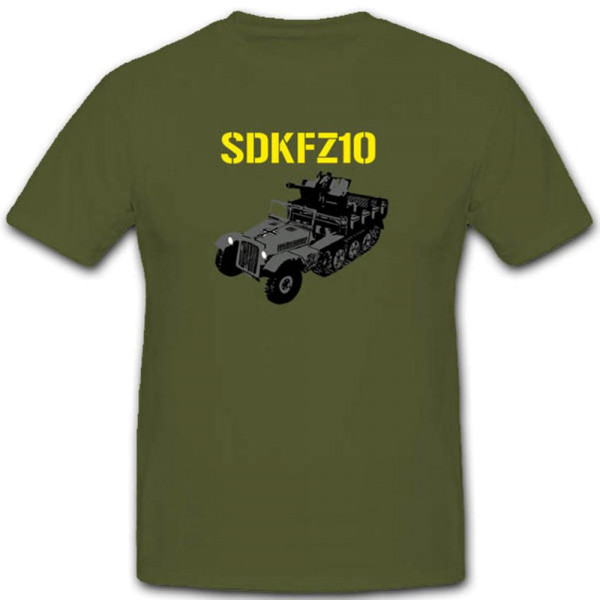 Sd.Kfz.10 Sonder Kraftfahrzeug WK Wh Geschütz Halbkette Waffe T Shirt #2824