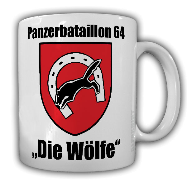 Panzerartilleriebataillon 64 PzBtl Wolfhagen Die Wölfe Pommern Tasse #32534