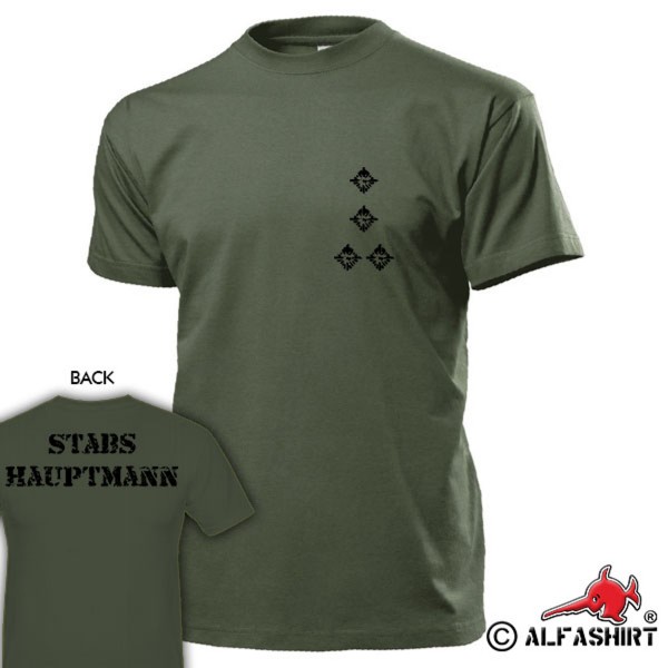 Staff Captain Rank Bundeswehr BW Badge Shoulder Valve T Shirt # 15917