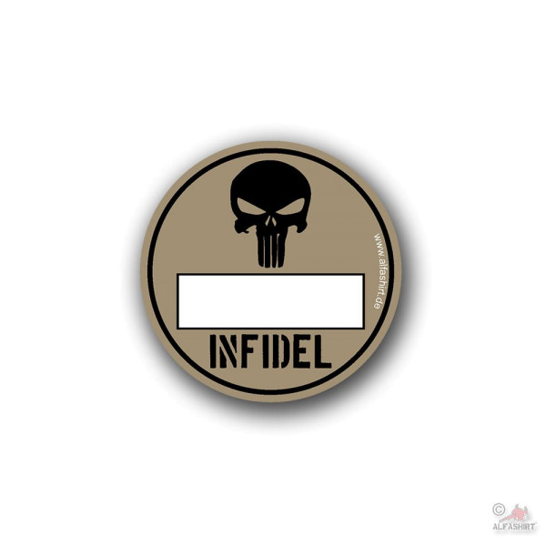 INFIDEL Environmental Badge Bundeswehr ISAF Environmental Zone Skull Skull Fun 8cm # A4796